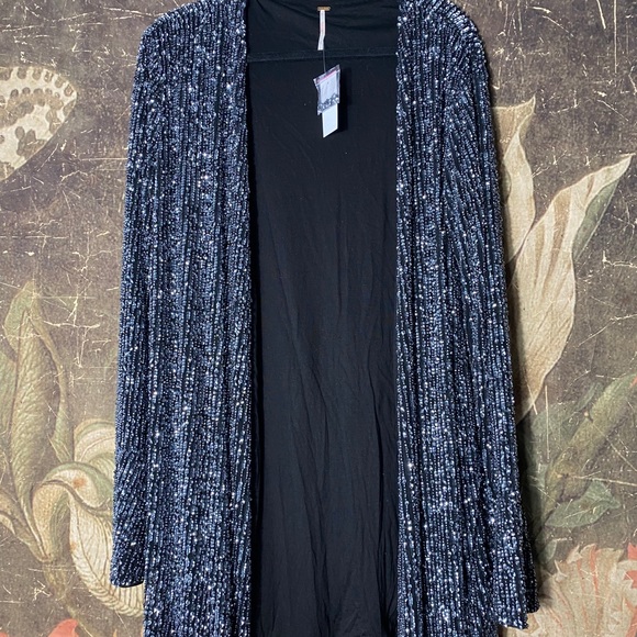 New Free People Harley Sequin Jacket sz Small - Picture 6 of 7